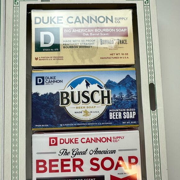 Duke Cannon New In Box Frothy The Beer Man Gift Set 3 Bars Beer Soaps Men's - Picture 3 of 8